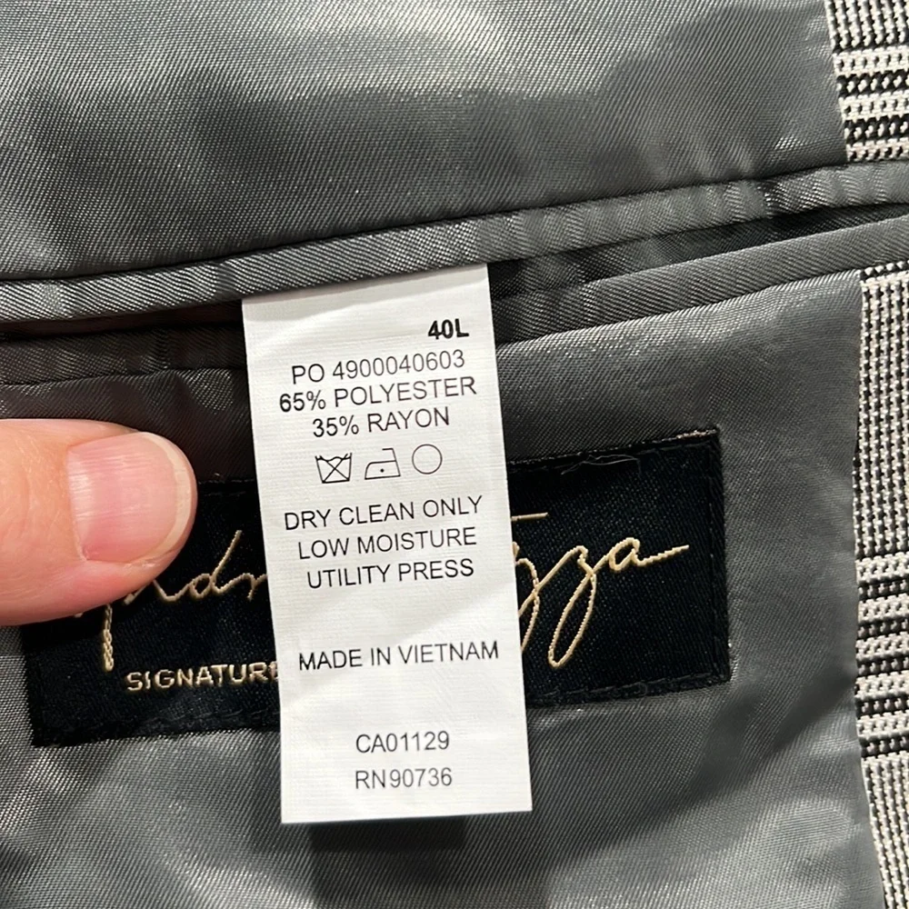 Andrew Fezza Signature collection Macy’s mens store Blazer Jacket NWT Size 40L